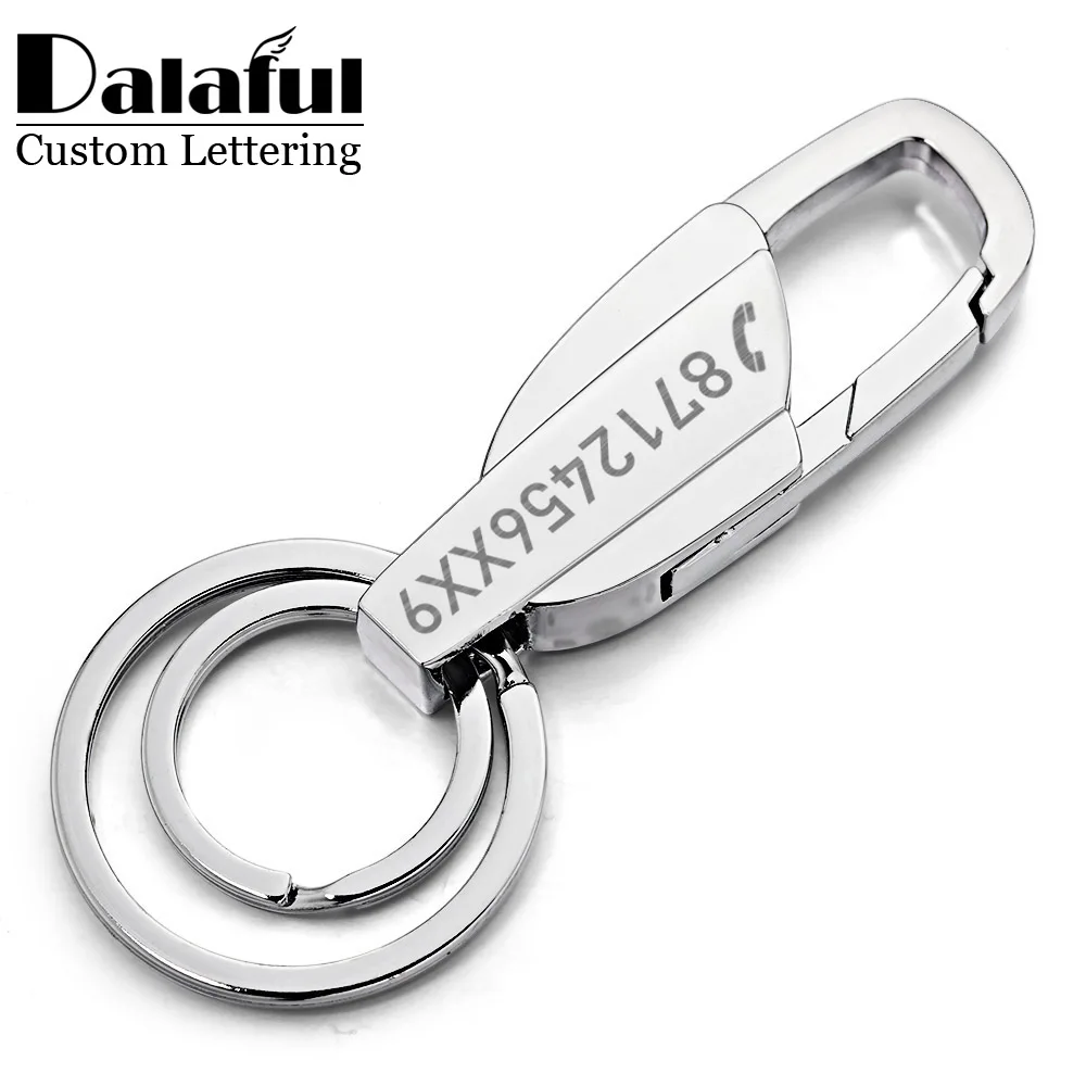 Car Accessories Name - Custom Lettering Keychains Keyrings Metal Engrave