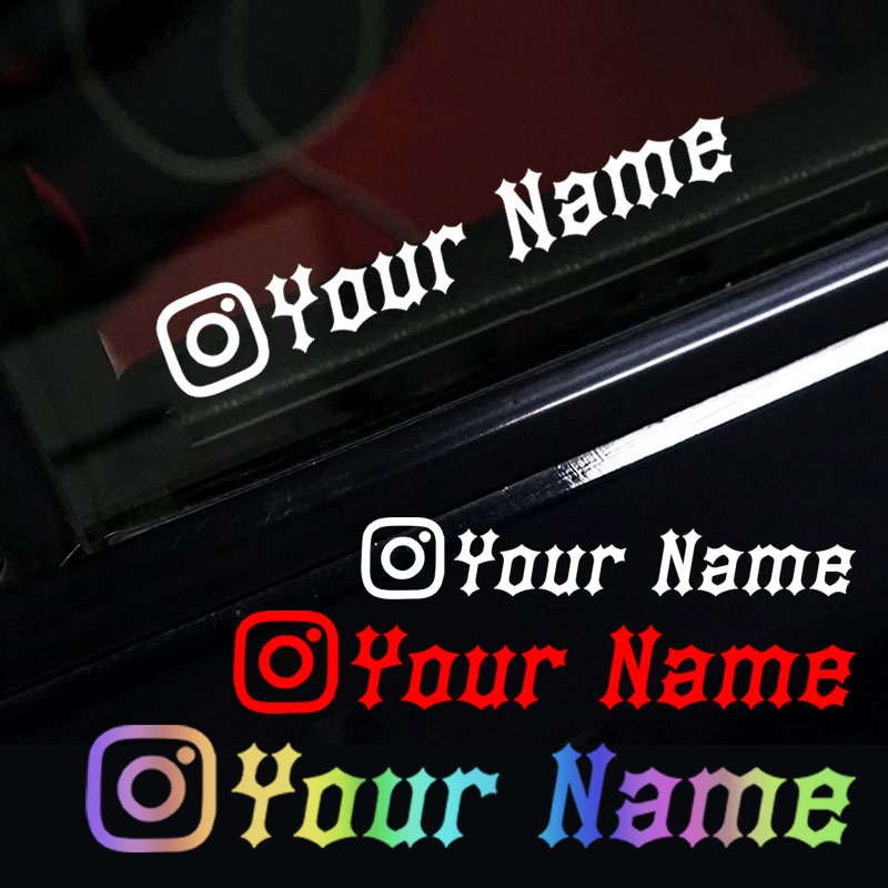 Car Accessories Name - 1PC Gothic Custom Your Name Personalized