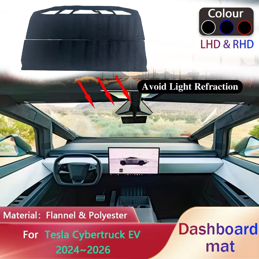 Car Anti-Slip Dashboard Mat - Car Dashboard Cover Pad for Tesla