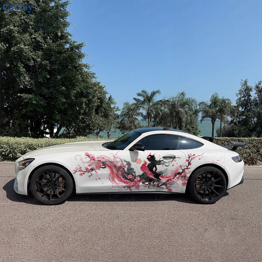 2pcs Flower Phoenix Silhouette - Car Accessories Phoenix recension och pris