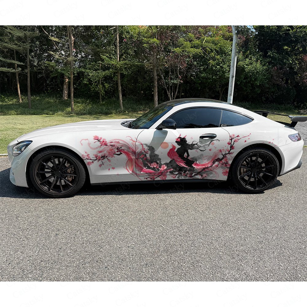 2pcs Flower Phoenix Silhouette - Car Accessories Phoenix recension och pris