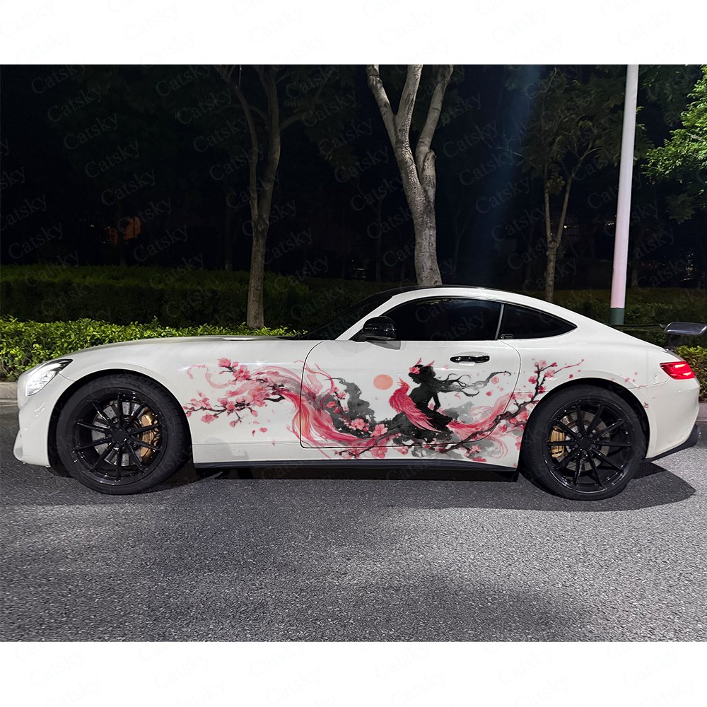 2pcs Flower Phoenix Silhouette - Car Accessories Phoenix recension och pris