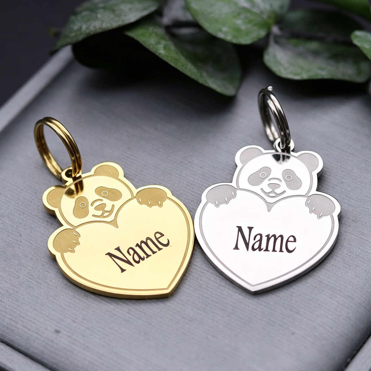 Cute Animal Panda Heart Custom - Car Accessories Name recension och pris