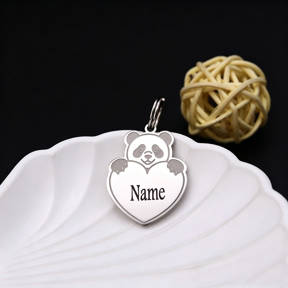 Cute Animal Panda Heart Custom - Car Accessories Name recension och pris