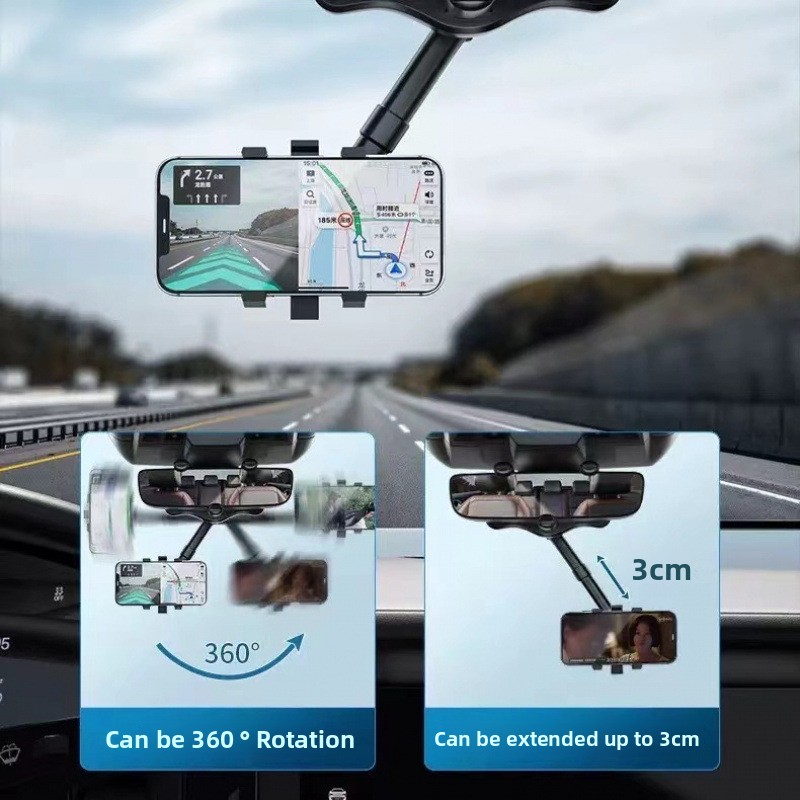 Multifunctional Car Rearview M - Car Accessories Phone Holder recension och pris