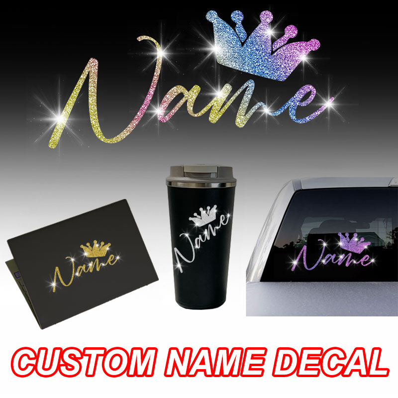 1PC Custom Glitter Crown and N - Car Accessories Name recension och pris