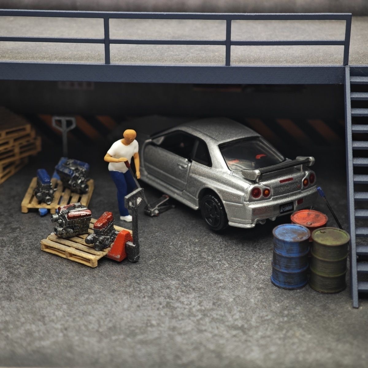 1:64 Car Model Repair Shop Sce - Car Accessories Shop recension och pris
