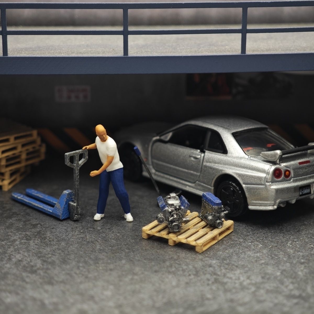 1:64 Car Model Repair Shop Sce - Car Accessories Shop recension och pris
