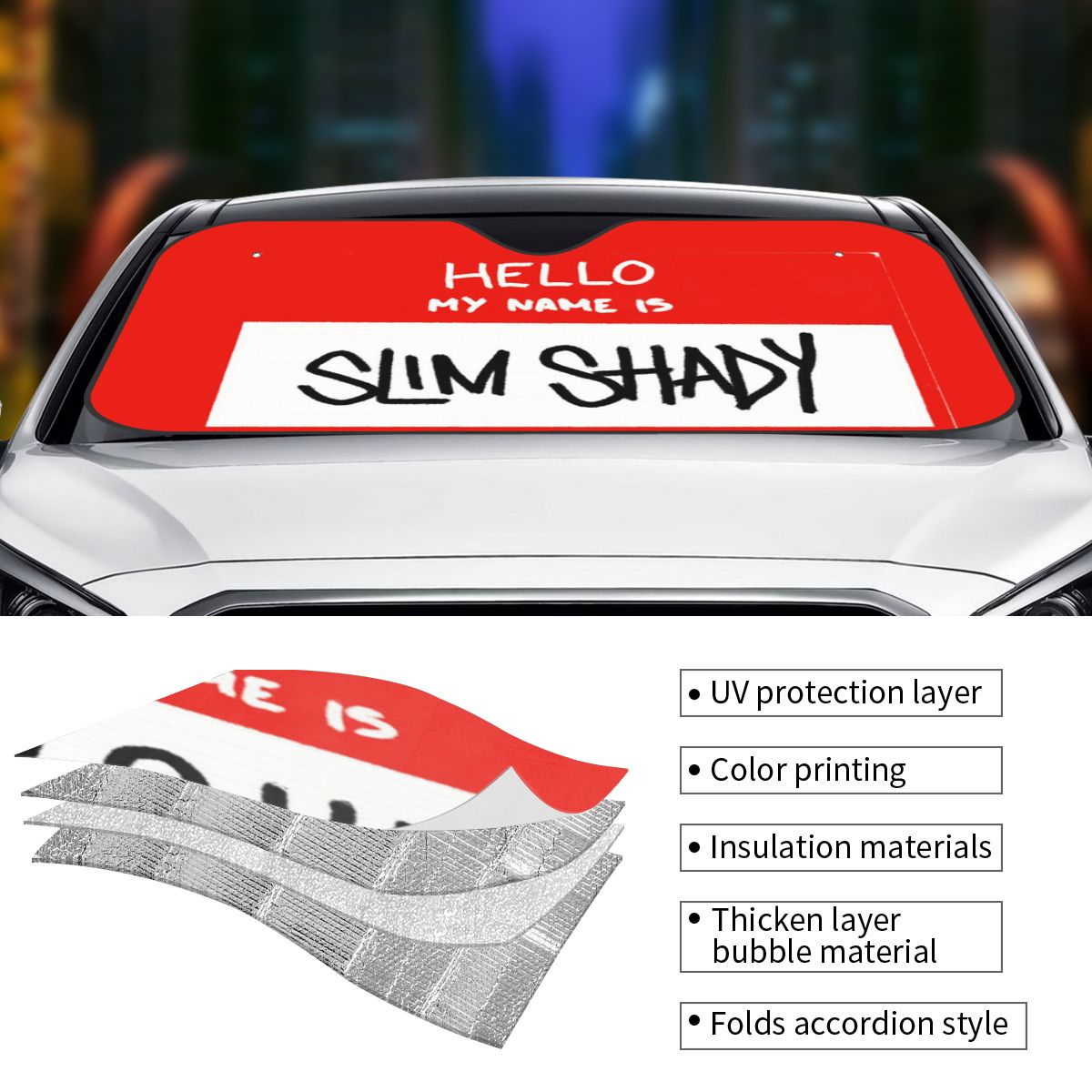 Hello My Name Is Slim Shady Em - Car Accessories Name recension och pris