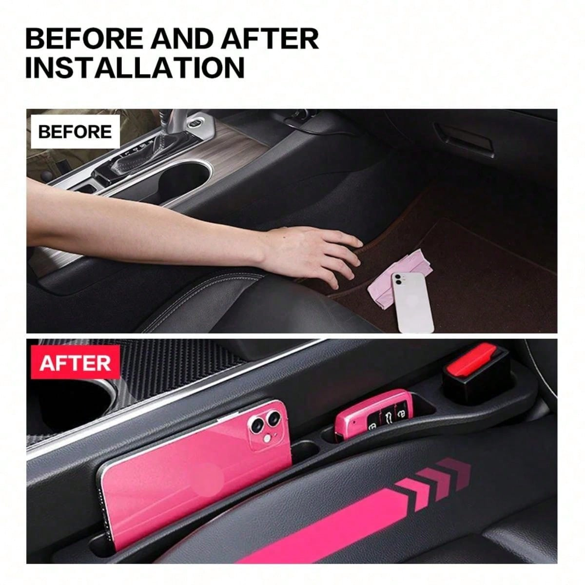 Car Seat Gap Filler Side Seam  - Car Accessories Phone Holder recension och pris