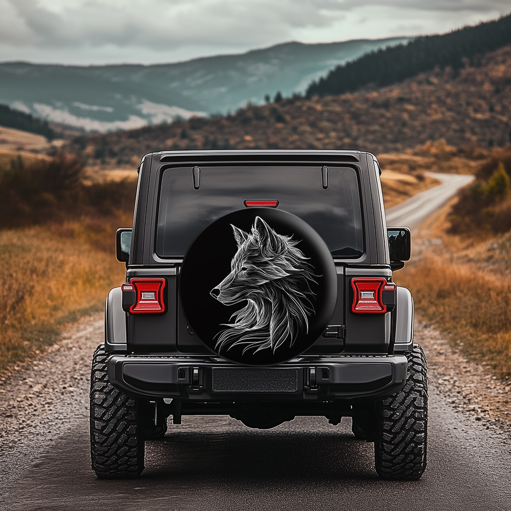 Wolf Head Graphic Tire Cover P - Car Accessories Exterior recension och pris