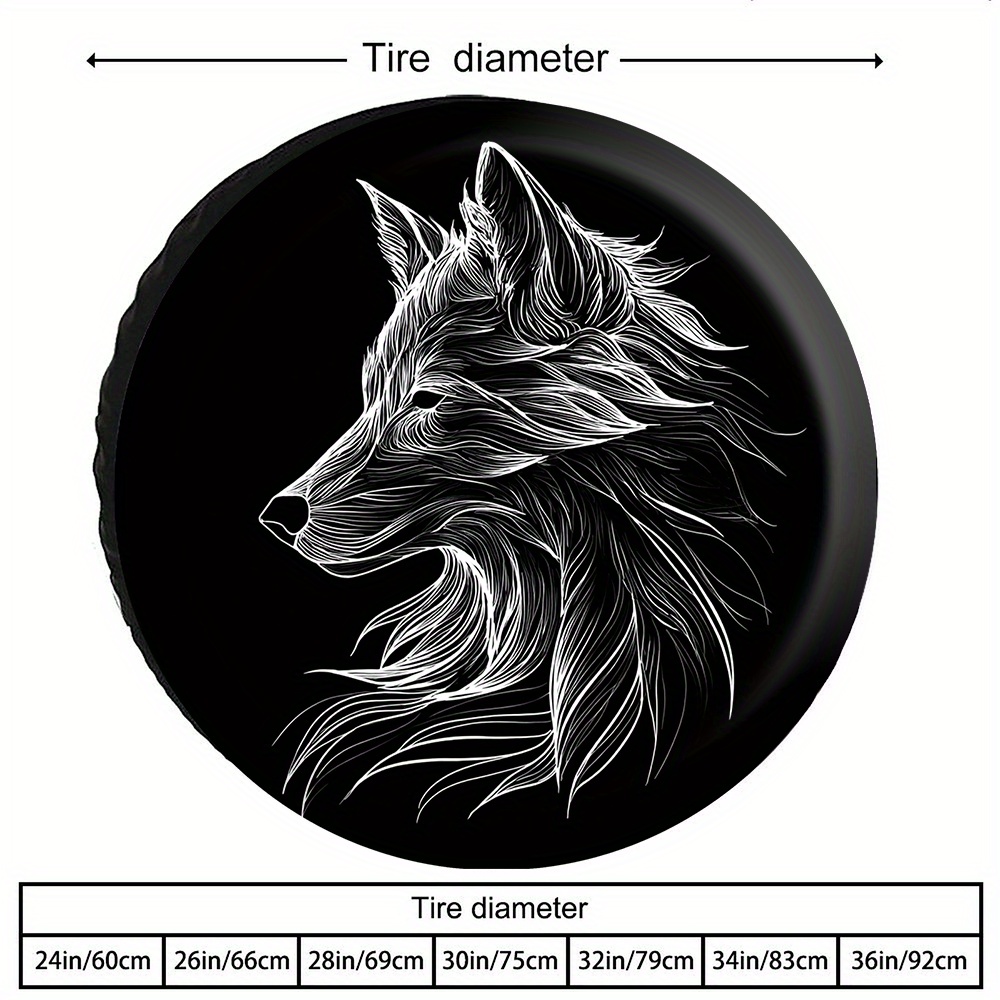 Wolf Head Graphic Tire Cover P - Car Accessories Exterior recension och pris