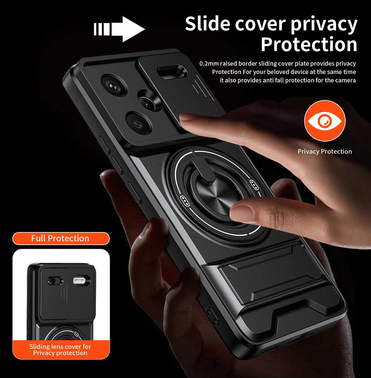 Lens Slide Camera Phone Case f - Car Accessories Phone Holder recension och pris