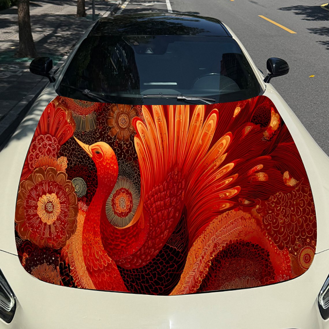 Cool Red Phoenix Car Hood Stic - Car Accessories Phoenix recension och pris