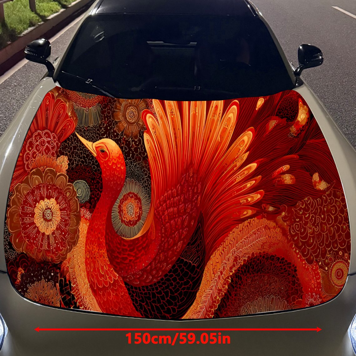 Cool Red Phoenix Car Hood Stic - Car Accessories Phoenix recension och pris