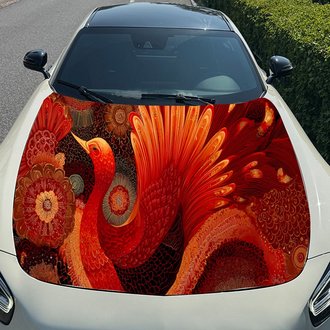 Cool Red Phoenix Car Hood Stic - Car Accessories Phoenix recension och pris